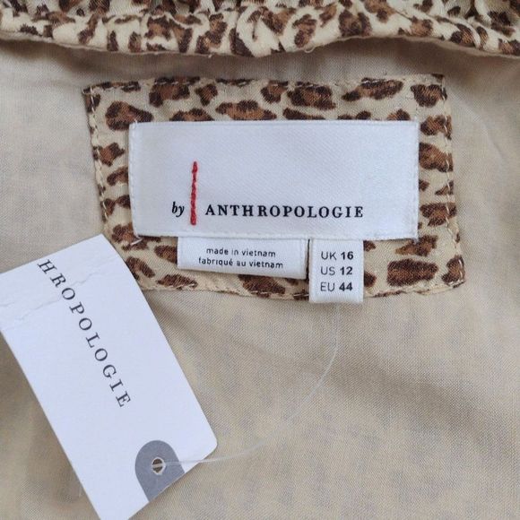 Anthropologie Bolano Leopard Print Midi 12 NEW Soft Caplet Midi - Picture 9 of 11